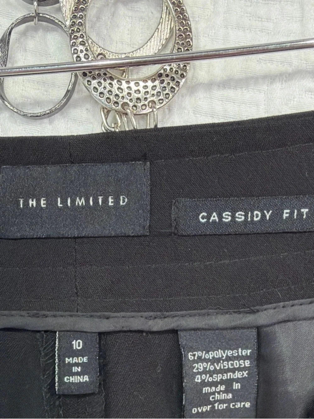 The Limited Cassidy Wide Leg Dress Pants Size 10 Black Trousers Slacks Office - Picture 8 of 16
